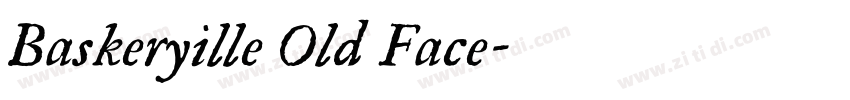 Baskeryille Old Face字体转换